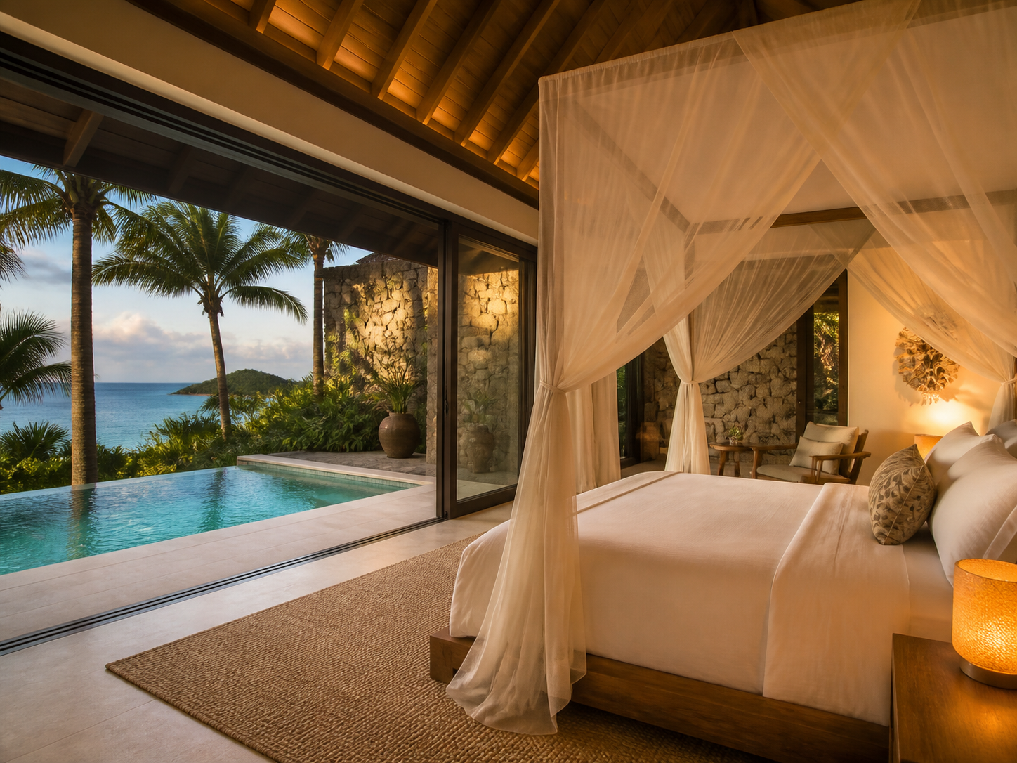 Suite villa Bella Paradiso dengan private pool dan pemandangan laut